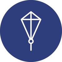 Kite Outline Circle Icon vector