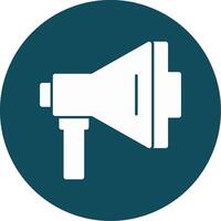Megaphone Glyph Circle Icon vector
