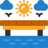 Boardwalk Flat Icon vector