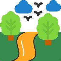 Path Flat Icon vector