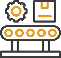 Assembly Line Two Color Icon vector