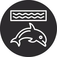 Dolphin Inverted Icon vector