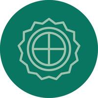 Moon Cake Line Multi color Icon vector