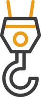 Crane Hook Two Color Icon vector