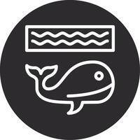 Whale Inverted Icon vector