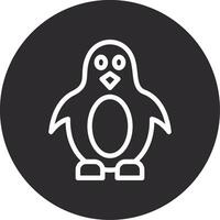 pingüino invertido icono vector