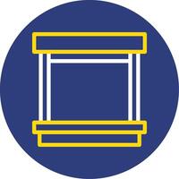 Loading Dock Dual Line Circle Icon vector