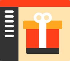 Gift Flat Icon vector