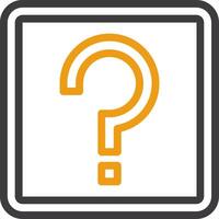 Question Mark Two Color Icon vector