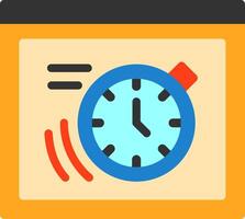 Alarm Clock Flat Icon vector