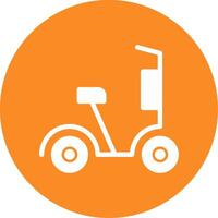 Scooter Glyph Circle Icon vector