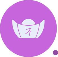 Yuanbao Glyph Shadow Icon vector