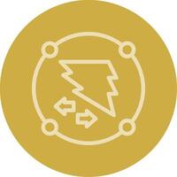 Bound Blitz Line Multi color Icon vector