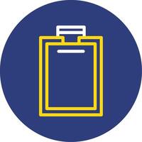 Clipboard Dual Line Circle Icon vector