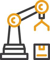 Robot Assembly Two Color Icon vector