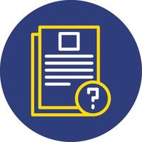 Questionnaire Dual Line Circle Icon vector