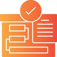 Testing Solid Multi Gradient Icon vector