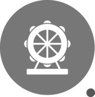 Ferris Wheel Glyph Shadow Icon vector