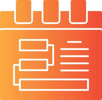 Calendar Solid Multi Gradient Icon vector