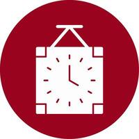 icono de círculo de glifo de reloj vector