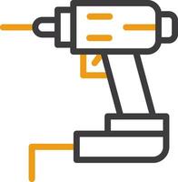 Power Drill Two Color Icon vector