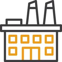 Factory Building Two Color Icon vector