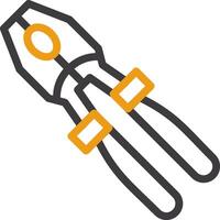 Pliers Two Color Icon vector