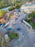 aéreo ver de central Letchworth jardín ciudad de Inglaterra unido Reino. noviembre 11, 2023 foto