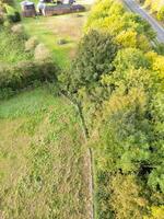 alto ángulo ver de británico campo paisaje a hitchin ciudad de Inglaterra Reino Unido foto