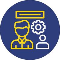 HR Dual Line Circle Icon vector