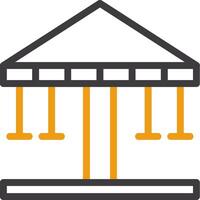 Merry-Go-Round Two Color Icon vector