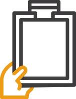 Hand Clipboard Two Color Icon vector