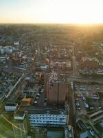 High Angle View of Buildings at City Centre and Downtown of Luton, England United Kingdom. Dec 1st, 2023 photo