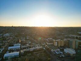 High Angle View of Buildings at City Centre and Downtown of Luton, England United Kingdom. Dec 1st, 2023 photo