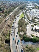 Aerial View of Central Watford City of England UK. March 3rd, 2024 photo