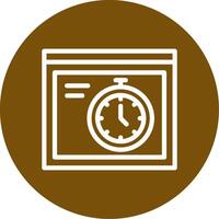 Stopwatch Outline Circle Icon vector