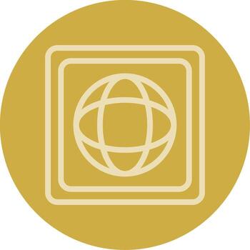 LinkedIn Line Multi color Icon vector