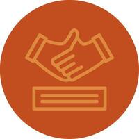 Handshake Line Multi color Icon vector