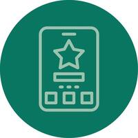 Star Line Multi color Icon vector