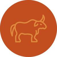 Year of the Ox Line Multi color Icon vector