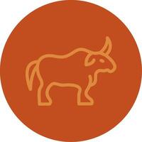 Year of the Ox Line Multi color Icon vector