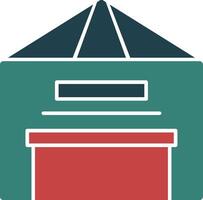 Warehouse Glyph Multi Color Icon vector