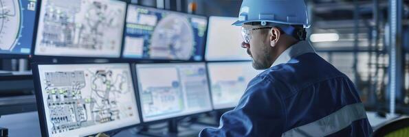 AI generated Explore the role of SCADA systems in industrial automation and control, focusing on how engineers utilize these systems to monitor and manage complex processes in real-time photo