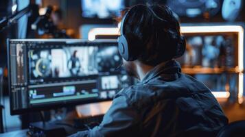 AI generated Explore the role of artificial intelligence in modern video editing software, examining its benefits and potential challenges for designers and editors photo