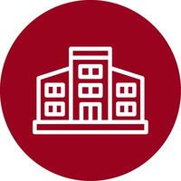Library Outline Circle Icon vector
