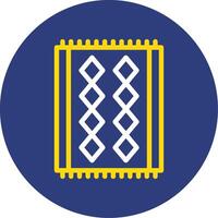 Red Carpet Dual Line Circle Icon vector
