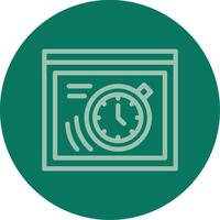 Alarm Clock Line Multi color Icon vector