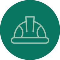 Safety Helmet Line Multi color Icon vector