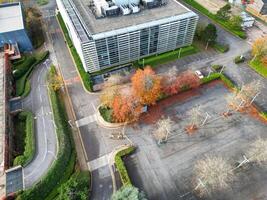 High Angle View of Industrial Estate Warehouse at Hemel Hempstead City of England UK. November 5th, 2023 photo