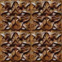 AI generated seamless background, abstract pattern carved on a wooden surface photo